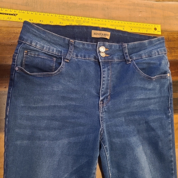 Honey & Bristle Skinny Jeans Medium Wash Plus Size 14P - Picture 5 of 8